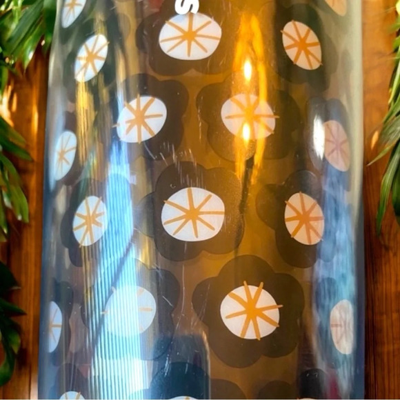 STARBUCKS 24oz Tumbler - Blue Stylized Flowers w/ Straw - Picture 5 of 11